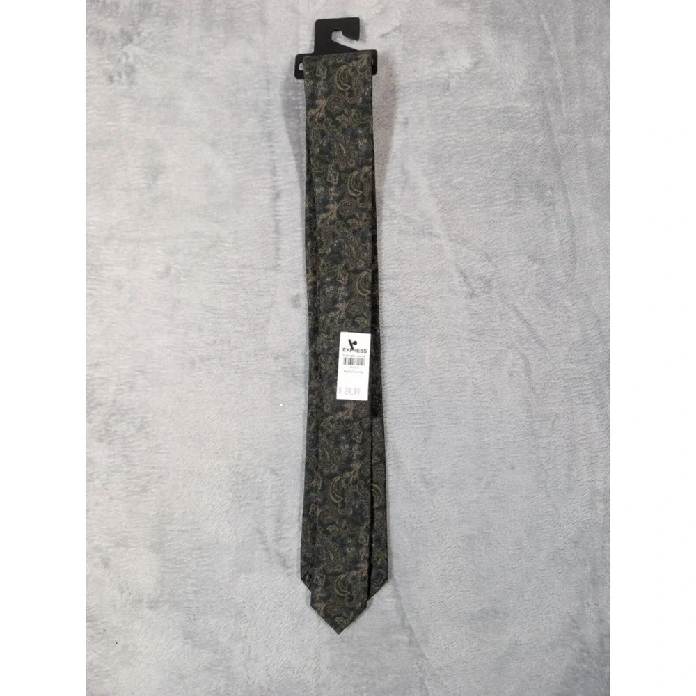 Men's Necktie Vintage 90's Express NWT Viscose Narrow Paisley